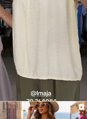 Cream linen top