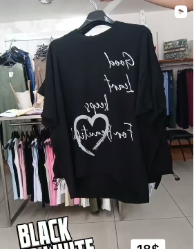 Black graphic long-sleeve t-shirt